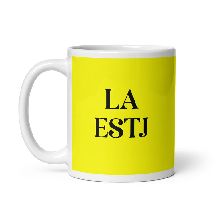 La ESTJ The Executive MBTI Personality Funny Home Office Work Coffee Mug Mexican Spanish Pride Gift White Glossy Cup Yellow Card Mug Mexicada