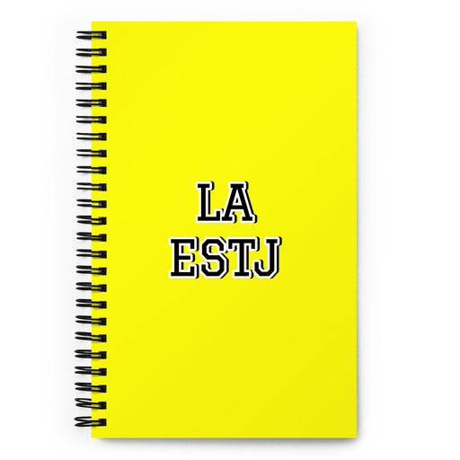 La Estj The Executive | Yellow Spiral Notebook, 140 Dotted Sheets | Funny Gift Idea Home Office Work | Mexican Spanish Pride Gift Mexicada