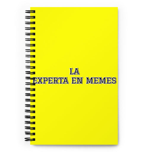 La Experta En Memes The Meme Expert | Yellow Spiral Notebook, 140 Dotted Sheets | Funny Gift Idea Home Office Work | Mexican Spanish Pride Gift Mexicada