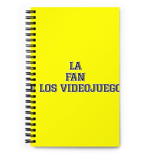 La Fan De Los Videojuegos The Video Game Fan | Yellow Spiral Notebook, 140 Dotted Sheets | Funny Gift Idea Home Office Work | Mexican Spanish Pride Gift Mexicada