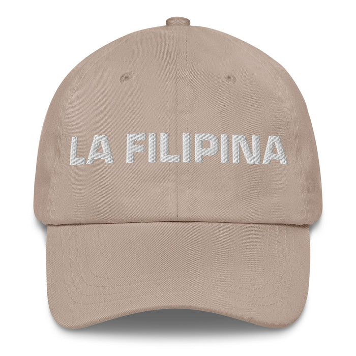 La Filipina The Filipino Mexican Spanish Pride Gift Regalo Dad Hat Mexicada Stone