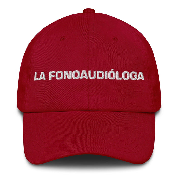 La Fonoaudióloga The Speech Pathologist Mexican Spanish Pride Gift Regalo Dad Hat Mexicada Cranberry