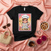 LA FOODIE Loteria Card T-Shirt, Cute Cartoon Chef Girl with Taco and Boba, Mexican Bingo Game Inspired Unisex Graphic Tee, Food Lover Gift Shirt Mexicada