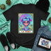LA FRIKI Cute Gamer Girl Unicorn Horn Glasses Anime Style Loteria Card T-Shirt Mexicada