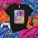 LA GAMER Mexican Loteria Card T-Shirt - Cute Pink Hair Girl Playing Video Games Tee - Unisex Gaming Shirt - Latina Style Fiesta Apparel - Number 17 Lotería Design Gift for Streamers and Mobile Gamers Mexicada