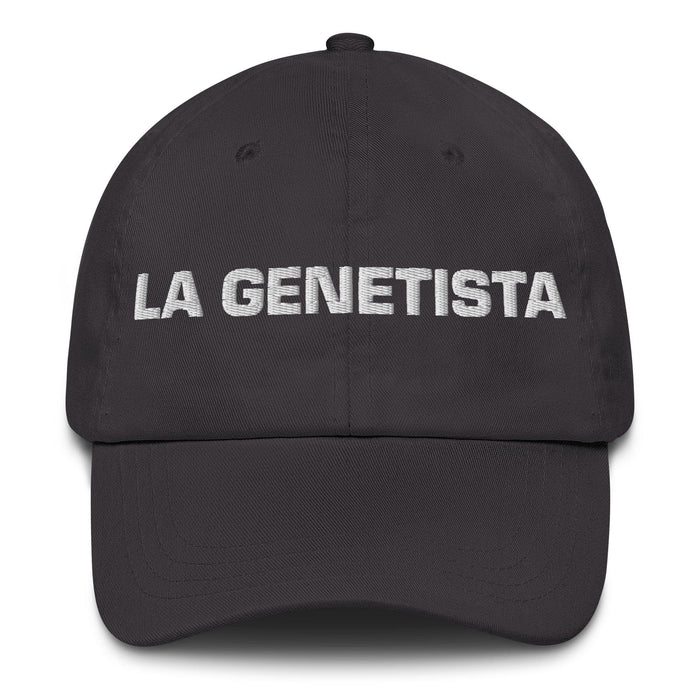 La Genetista The Geneticist Mexican Spanish Pride Gift Regalo Dad Hat Mexicada Dark Grey