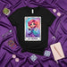 LA GENIA Cute Fantasy Art Loteria Card T-Shirt, Magical Girl Sorceress Graphic Tee, Number 14 La Lotería Inspired Design, Fun Mexican Game Style Unisex Shirt Mexicada