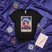 LA GENIA Lotería Card T-Shirt: Chibi Woman Holding Lightbulb Tarot Style Design, Number 8 Mexican Bingo Art Tee, Purple Hair Mystic Short Sleeve Unisex Shirt Mexicada