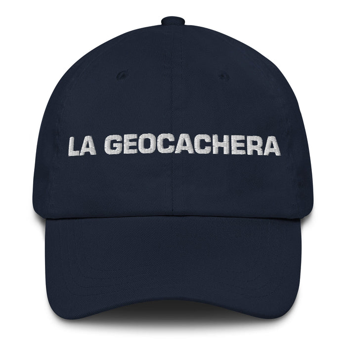 La Geocachera The Geocacher Mexican Spanish Pride Gift Regalo Dad Hat Mexicada Navy