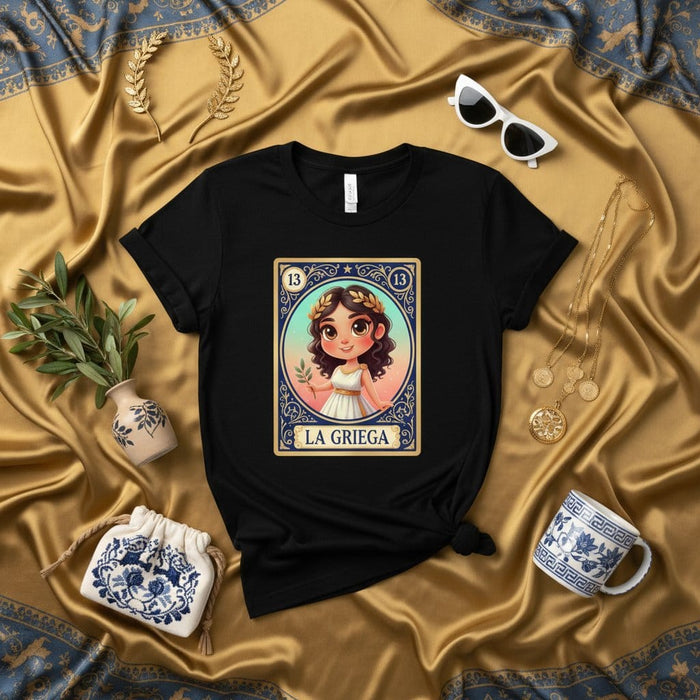 LA GRIEGA Cute Kawaii Greek Goddess La Loteria Card 13 T-Shirt Roman Mythology History Aesthetic Women's Unisex Tee Shirt Gift Idea Mexicada