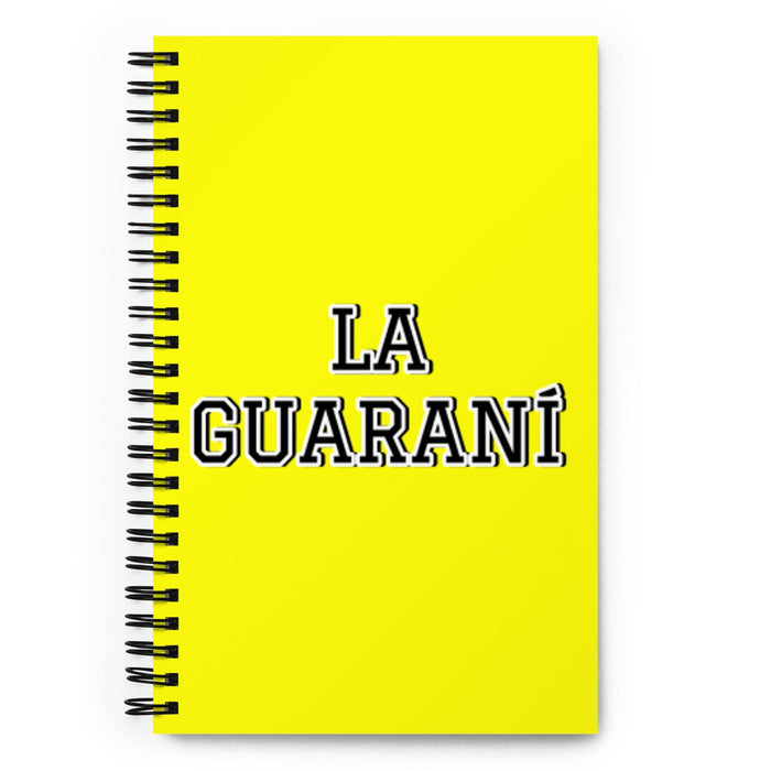 La Guaraní The Guarani | Yellow Spiral Notebook, 140 Dotted Sheets | Funny Gift Idea Home Office Work | Mexican Spanish Pride Gift Mexicada