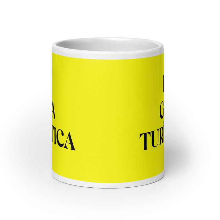 La Guía Turística The Tour Guide Funny Home Office Work Coffee Mug Mexican Spanish Pride Gift White Glossy Cup Yellow Card Mug Mexicada