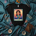 LA HINDÚ Cute Indian Girl Loteria Card T-Shirt, South Asian Culture Inspired Graphic Tee, Number 8 Goddess Style Art Shirt, Mexican Bingo Game Fashion Gift for Her Mexicada