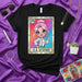 LA ICONO La Lotería Card 28 Cute Pastel Girl Glitter Jacket T-Shirt, Mexican Bingo Game Card Design Tee, Funny Graphic Top for Women, Unisex Gift for Her, Trendy Kawaii Style Apparel Mexicada
