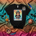LA INDIA. Loteria Card Number 14 Shirt, Cute Cartoon Girl Native American Headdress Feather Earrings, Unisex Mexican Bingo Game T-Shirt Gift Mexicada