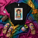LA INDIA Loteria Card T-Shirt: Cute Latina Girl Graphic Tee, Traditional Mexican Bingo Art Shirt, Fiesta Style Casual Unisex Clothing, Colorful Flowers and Braids Design Mexicada