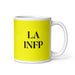 La INFP The Mediator MBTI Personality Funny Home Office Work Coffee Mug Mexican Spanish Pride Gift White Glossy Cup Yellow Card Mug Mexicada 11 oz