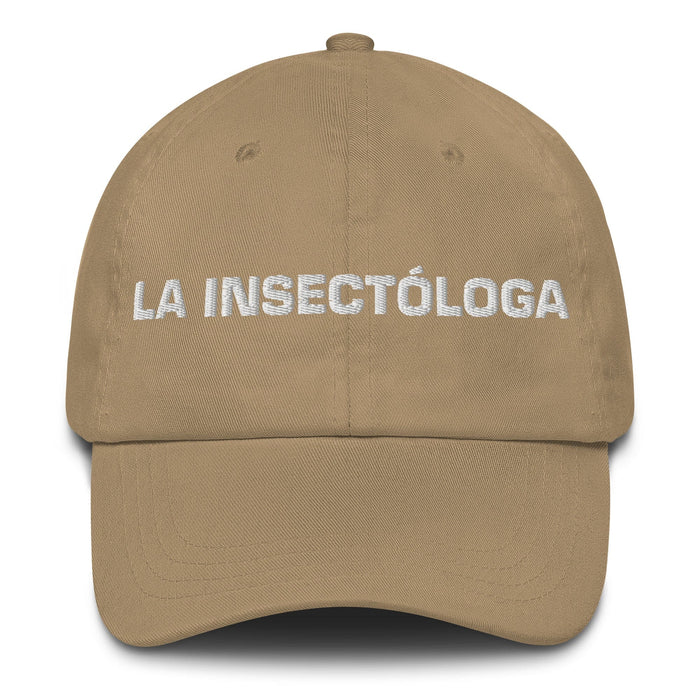 La Insectóloga The Entomologist Mexican Spanish Pride Gift Regalo Dad Hat Mexicada Khaki