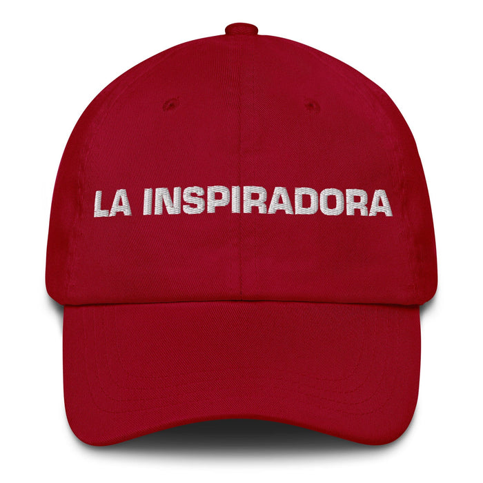 La Inspiradora The Inspirer Mexican Spanish Pride Gift Regalo Dad Hat Mexicada Cranberry