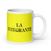 La Integrante The Member Funny Home Office Work Coffee Mug Mexican Spanish Pride Gift White Glossy Cup Yellow Card Mug Mexicada 20 oz