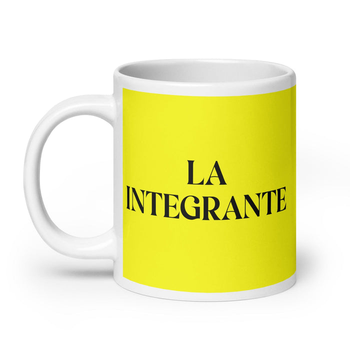 La Integrante The Member Funny Home Office Work Coffee Mug Mexican Spanish Pride Gift White Glossy Cup Yellow Card Mug Mexicada