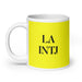 La INTJ The Mastermind MBTI Personality Funny Home Office Work Coffee Mug Mexican Spanish Pride Gift White Glossy Cup Yellow Card Mug Mexicada