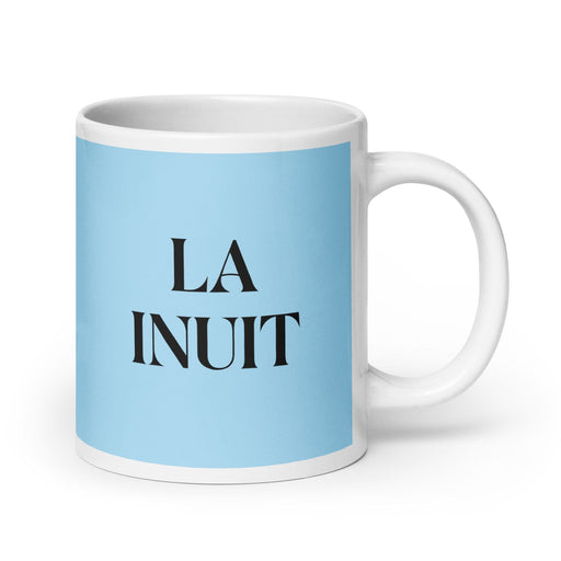 La Inuit The Inuit Funny Home Office Work Coffee Mug Mexican Spanish Pride Gift White Glossy Cup Sky Blue Card Mug Mexicada 20 oz