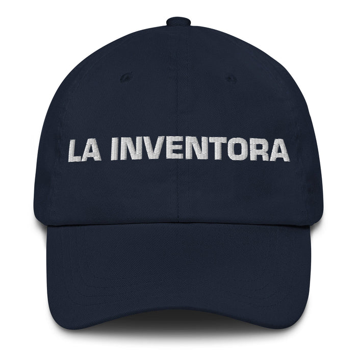 La Inventora The Inventor Mexican Spanish Pride Gift Regalo Dad Hat Mexicada Navy