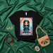 LA IRAQUÍ Loteria Card Style T-Shirt, Cute Iraqi Woman Character Cartoon Graphic Tee, Number 13, Mystical Stars and Moon Design, Unique Unisex Folk Art Game Inspired Shirt Gift Mexicada