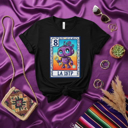 LA ISTP The Robot Loteria Card T-Shirt Funny MBTI Personality Type Mechanical Wrench Gear Graphic Tee Unisex Gift Mexicada