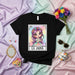 LA JAINA Cute La Jaina Loteria Card Graphic Tee | Mexican Bingo Game Art T-Shirt | Women's Funny Latina Gift Shirt | Rainbow Chibi Girl with Flower Crown and Mirror Top (Size Inclusive, Unisex) Mexicada