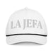La Jefa The Boss Embroidered Classic Rope Cap | Empowerment, Leadership, Bold Fashion | J15 Mexicada White/Black