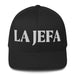 La Jefa The Boss Embroidered Closed-Back Structured Cap | Leadership, Empowerment, Bold Look | J15 Mexicada Black / S/M