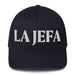 La Jefa The Boss Embroidered Closed-Back Structured Cap | Leadership, Empowerment, Bold Look | J15 Mexicada Dark Navy / S/M