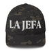 La Jefa The Boss Embroidered Closed-Back Structured Cap | Leadership, Empowerment, Bold Look | J15 Mexicada Multicam Black / S/M