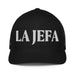 La Jefa The Boss Embroidered Closed-Back Trucker Cap | Empowerment, Leadership, Bold Fashion | J15 Mexicada Black