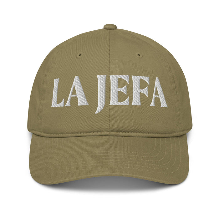 La Jefa The Boss Embroidered Organic Baseball Cap | Leadership, Empowerment, Bold Style | J15 Mexicada Jungle