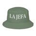 La Jefa The Boss Embroidered Organic Cotton Bucket Hat | Empowerment, Leadership, Bold Style | J15 Mexicada Dill