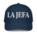 La Jefa The Boss Embroidered Performance Cap | Leadership, Empowerment, Bold Style | J15 Mexicada Collegiate Navy