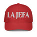 La Jefa The Boss Embroidered Performance Cap | Leadership, Empowerment, Bold Style | J15 Mexicada Power Red