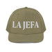 La Jefa The Boss Embroidered Snapback Trucker Cap | Leadership, Empowerment, Bold Style | J15 Mexicada Loden