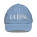 La Jefa The Boss Embroidered Youth Baseball Cap | Empowerment, Leadership, Bold Identity | J15 Mexicada Baby Blue