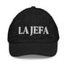 La Jefa The Boss Embroidered Youth Baseball Cap | Empowerment, Leadership, Bold Identity | J15 Mexicada Black