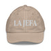 La Jefa The Boss Embroidered Youth Baseball Cap | Empowerment, Leadership, Bold Identity | J15 Mexicada Khaki