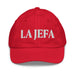 La Jefa The Boss Embroidered Youth Baseball Cap | Empowerment, Leadership, Bold Identity | J15 Mexicada Red