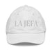 La Jefa The Boss Embroidered Youth Baseball Cap | Empowerment, Leadership, Bold Identity | J15 Mexicada White