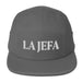La Jefa The Boss Mexican Spanish Pride Gift Regalo Embroidered 5 Panel Cap | J15 Mexicada Grey