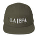 La Jefa The Boss Mexican Spanish Pride Gift Regalo Embroidered 5 Panel Cap | J15 Mexicada Olive