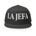 La Jefa The Boss Mexican Spanish Pride Gift Regalo Embroidered Trucker Cap | J15 Mexicada Charcoal