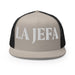 La Jefa The Boss Mexican Spanish Pride Gift Regalo Embroidered Trucker Cap | J15 Mexicada Silver/ Black